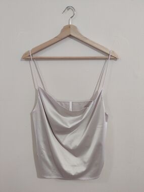 Satin Cowl Neck Cami Top